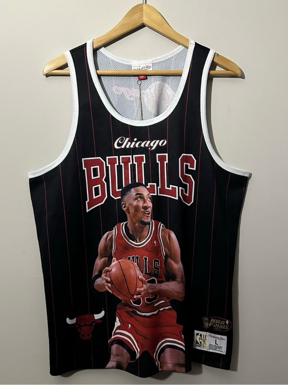 Scottie Pippen Chicago Bulls Mitchell & Ness Basketball Jersey Mens Large NWT!